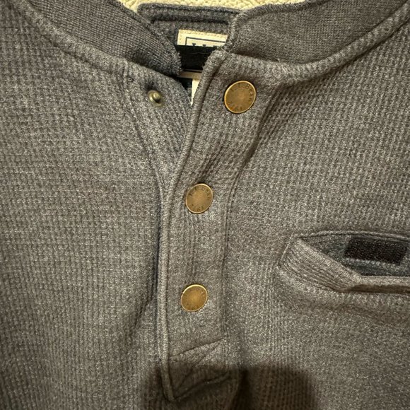 Men's Grey Waffle Fleece Henley‎ - Size XL Tall - Picture 5 of 13
